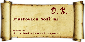 Draskovics Noémi névjegykártya