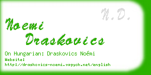 noemi draskovics business card