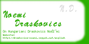 noemi draskovics business card